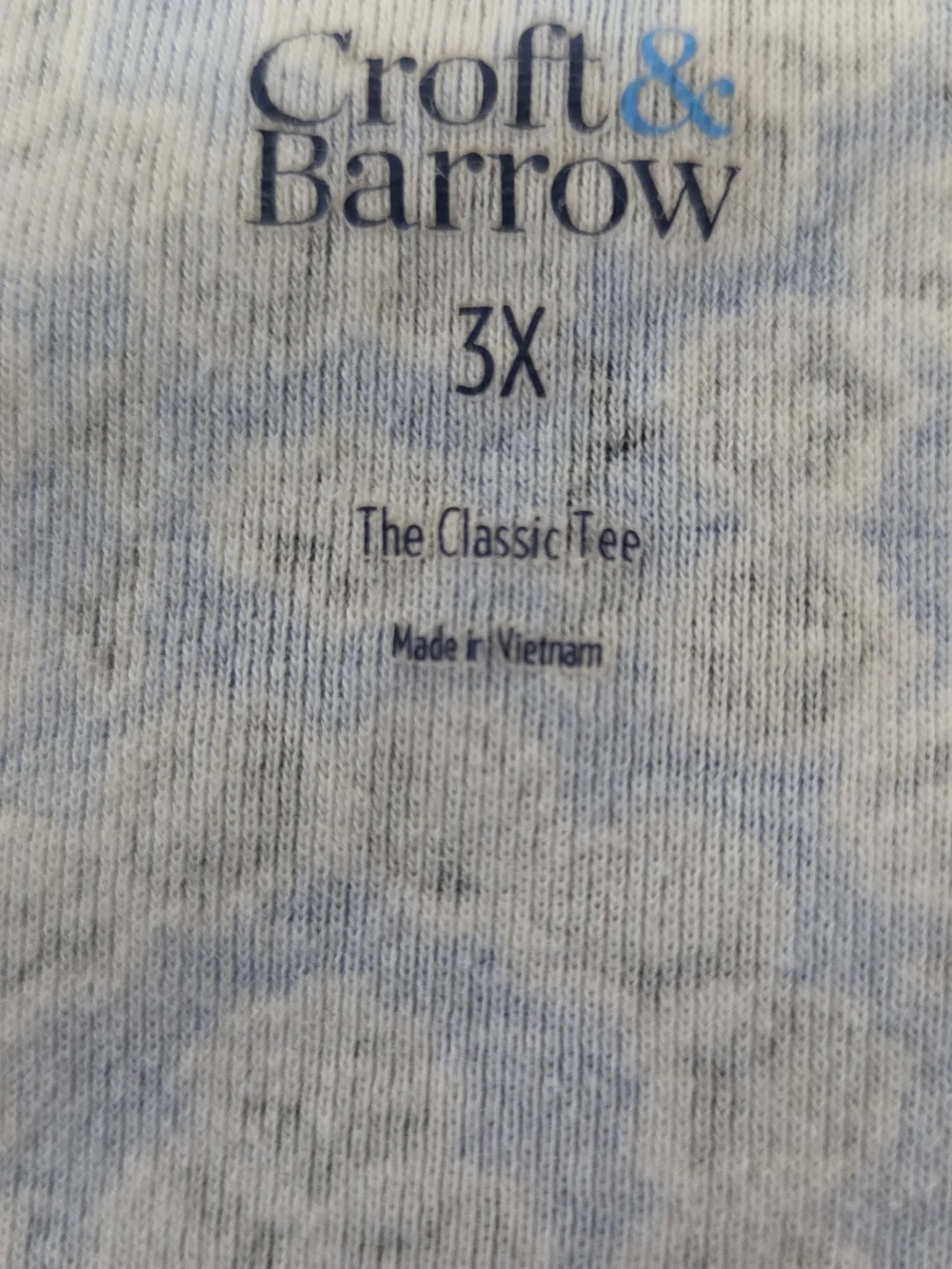 croft & barrow Light Blue Floral Medallion V-Neck Short Sleeve Top